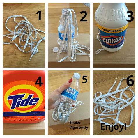 how to wash white shoelaces.